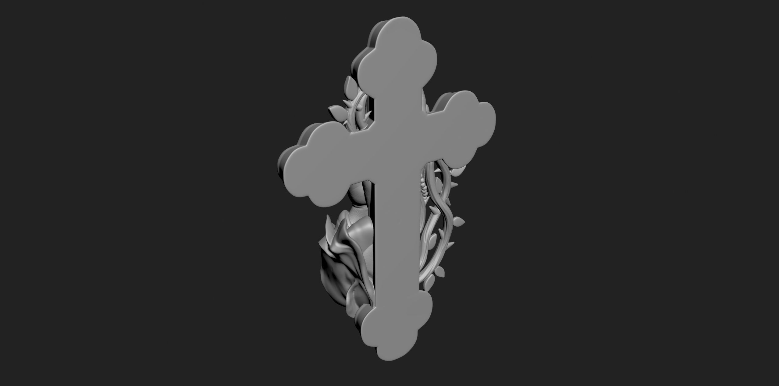 Prayer Cross 3D print model_4