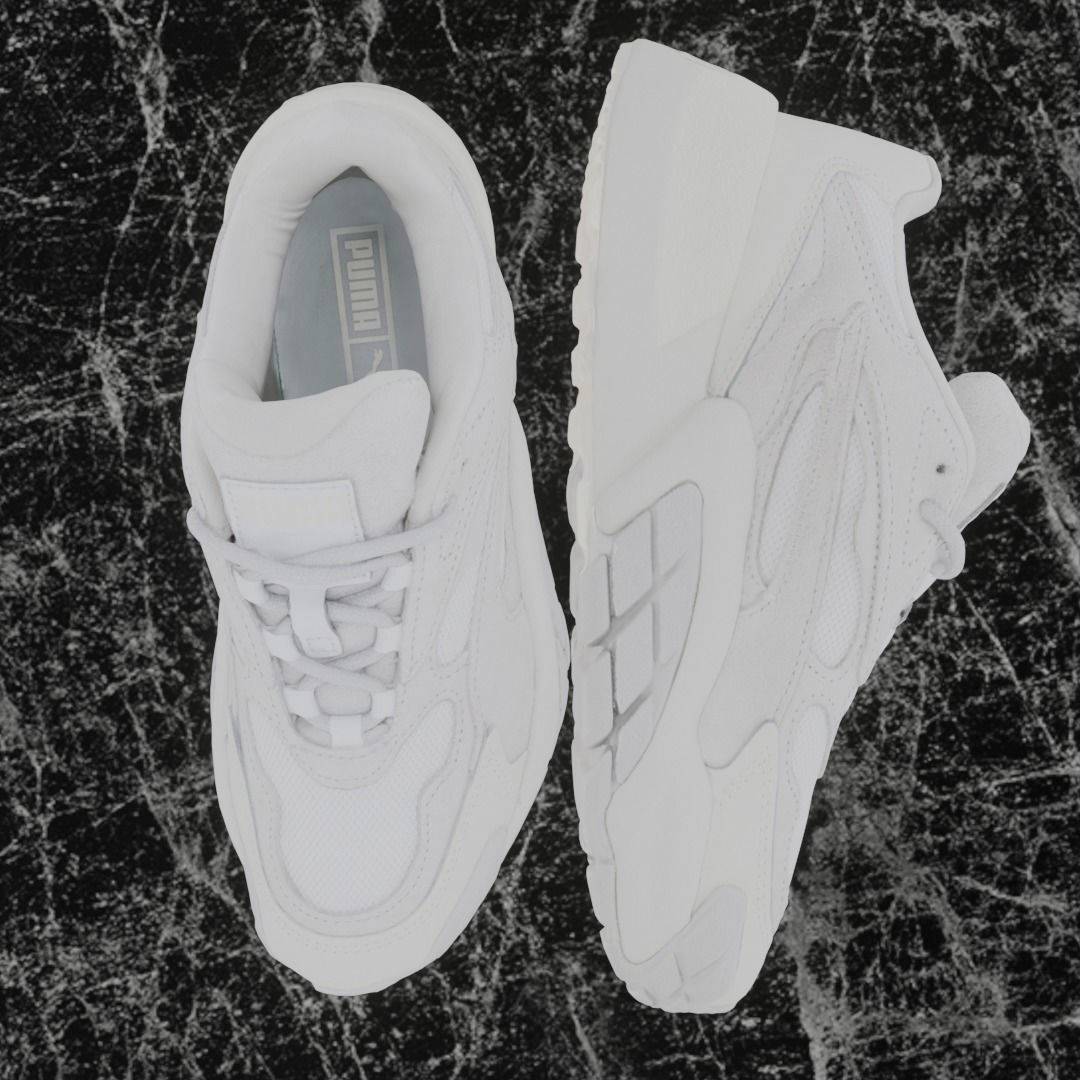Puma 3D Shoes - White - Cream Low-poly 3D model_2