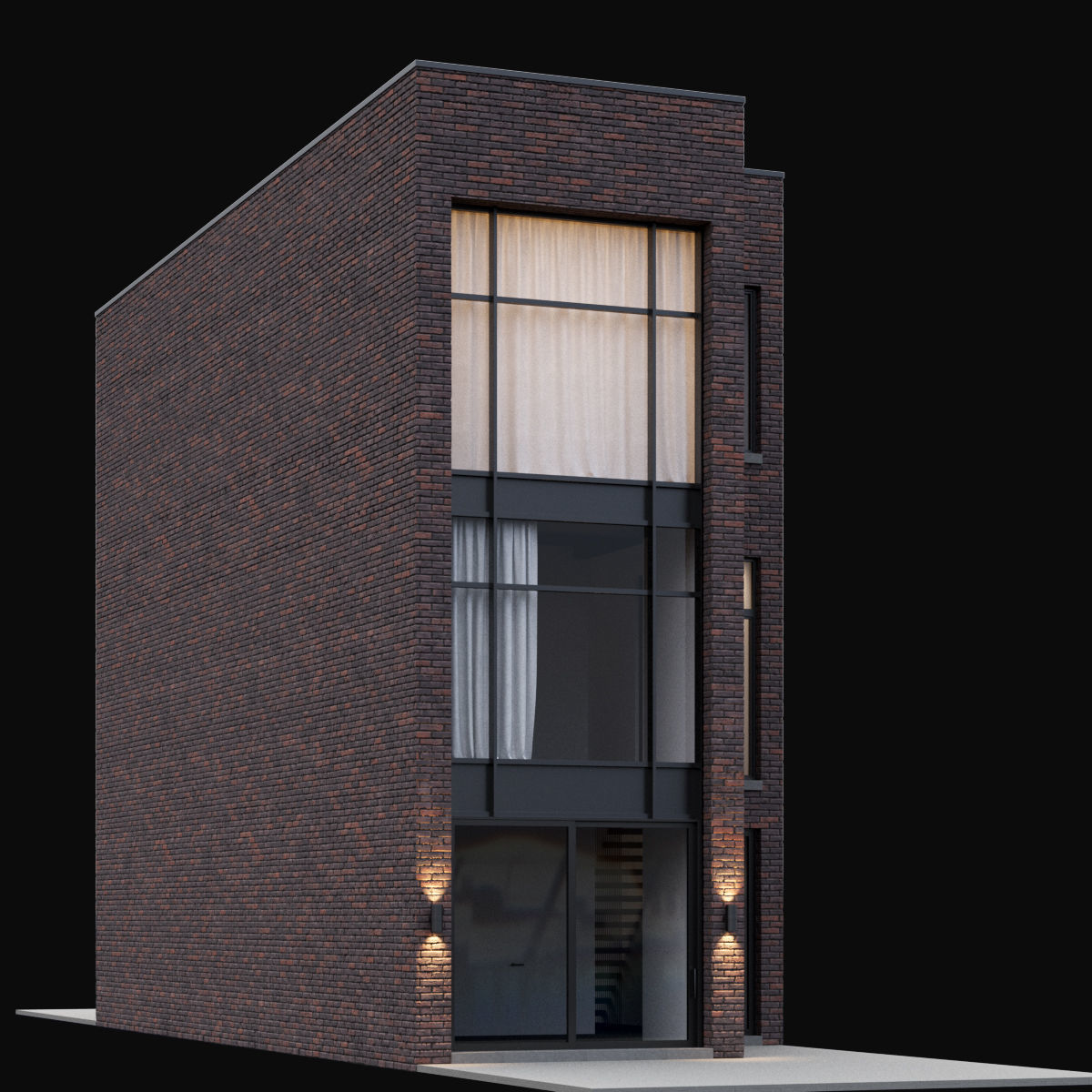 Modern house 07 3D model_4