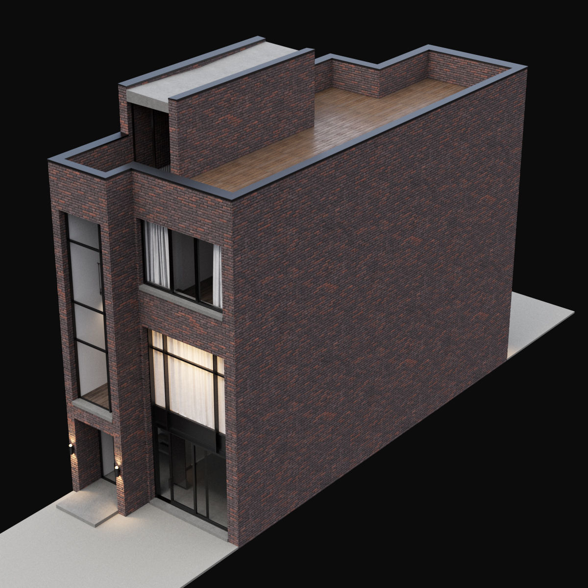 Modern house 07 3D model_12