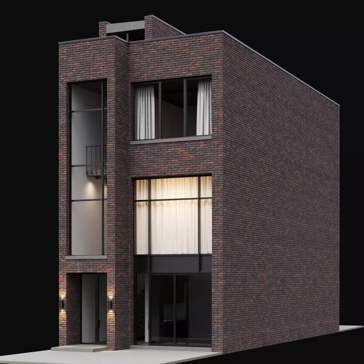 Modern house 07 3D model_0