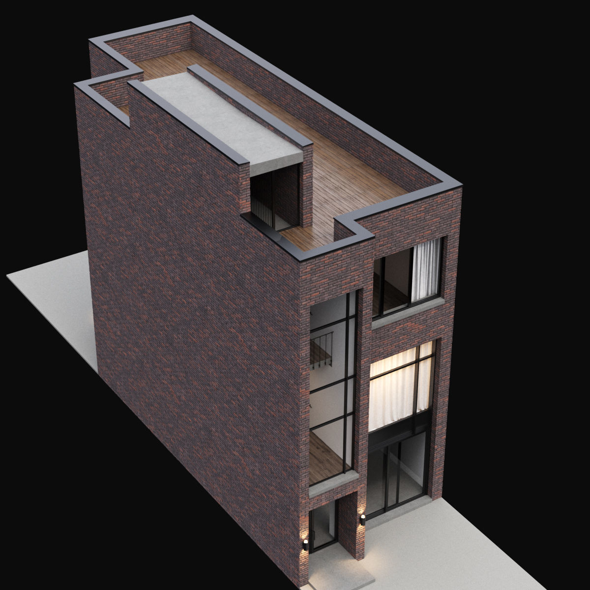 Modern house 07 3D model_14