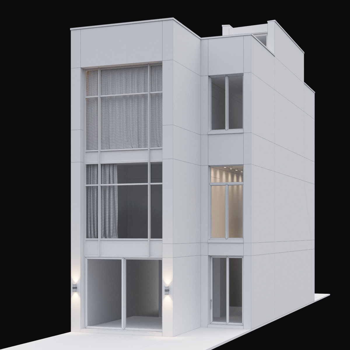 Modern house 07 3D model_3