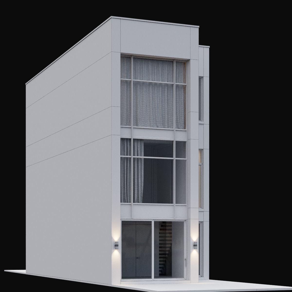 Modern house 07 3D model_5