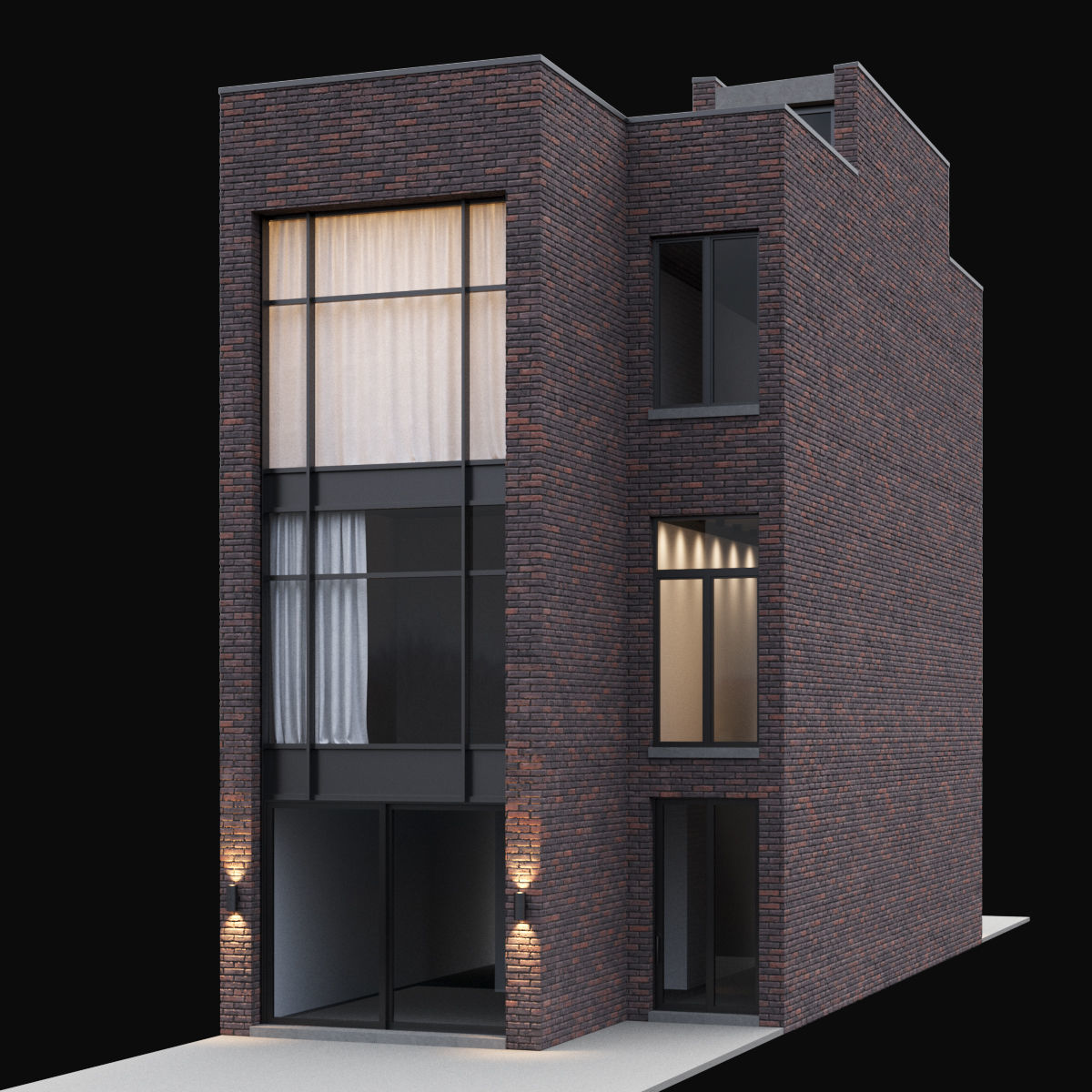 Modern house 07 3D model_2