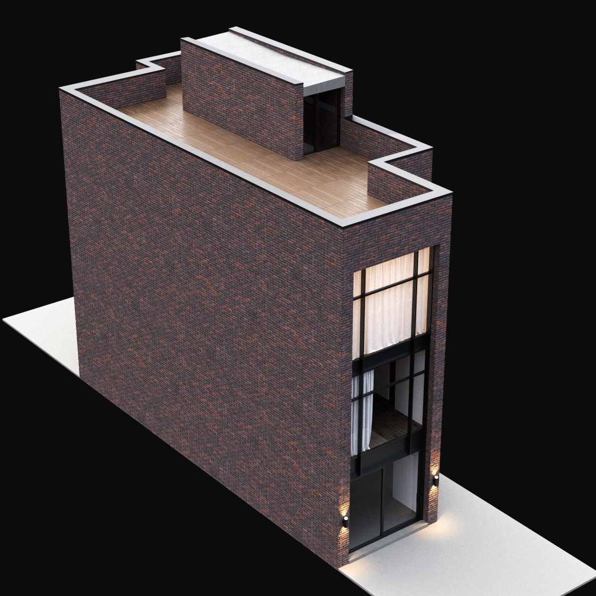 Modern house 07 3D model_16