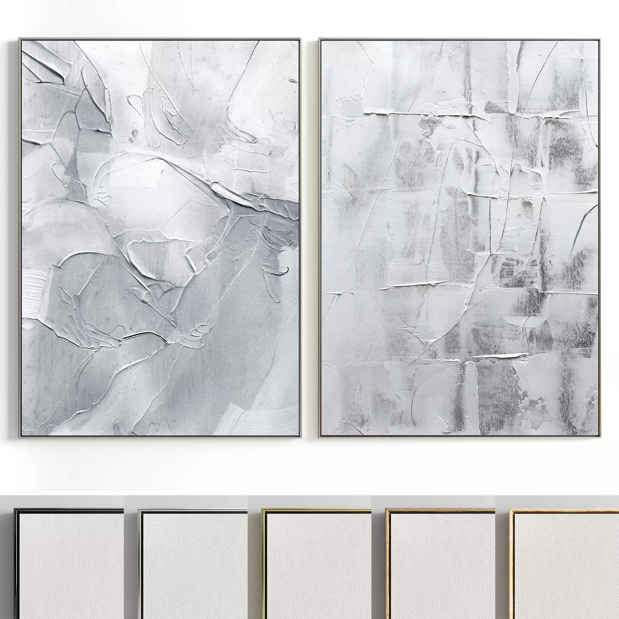 Plaster Two Photo Frame 138 Low-poly 3D model_0