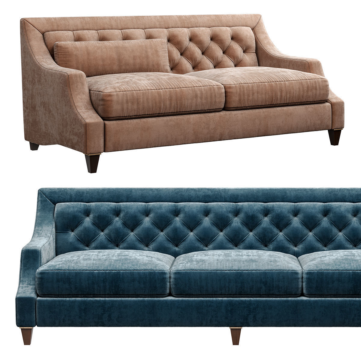 Sofa BAKER Max Tufted 3D model_2