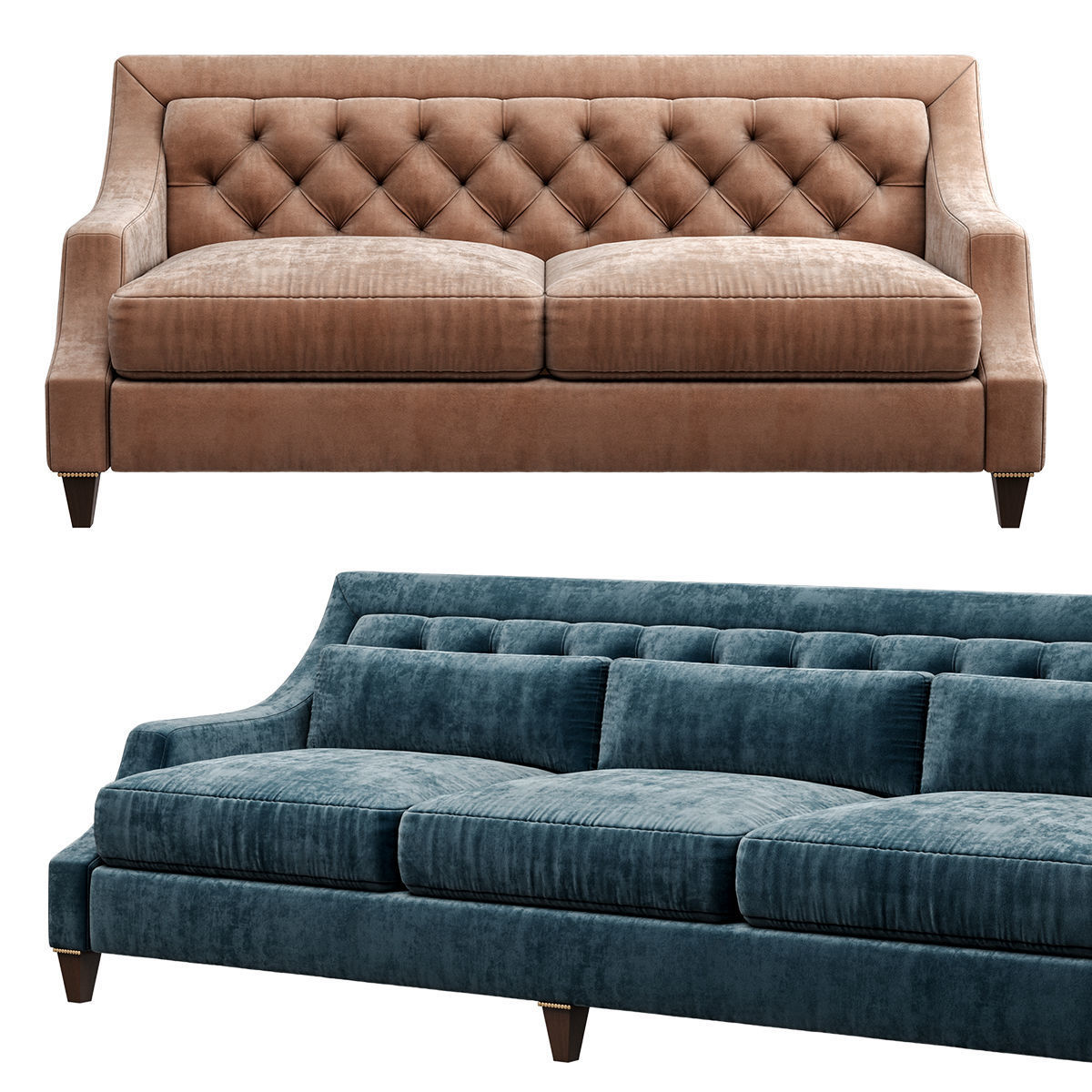 Sofa BAKER Max Tufted 3D model_3