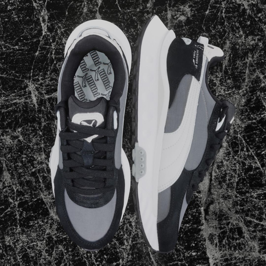 Puma 3D Shoes - White - Gray - Black Low-poly 3D model_2