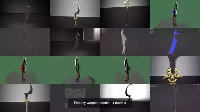 Magic fantasy weapon bandle
