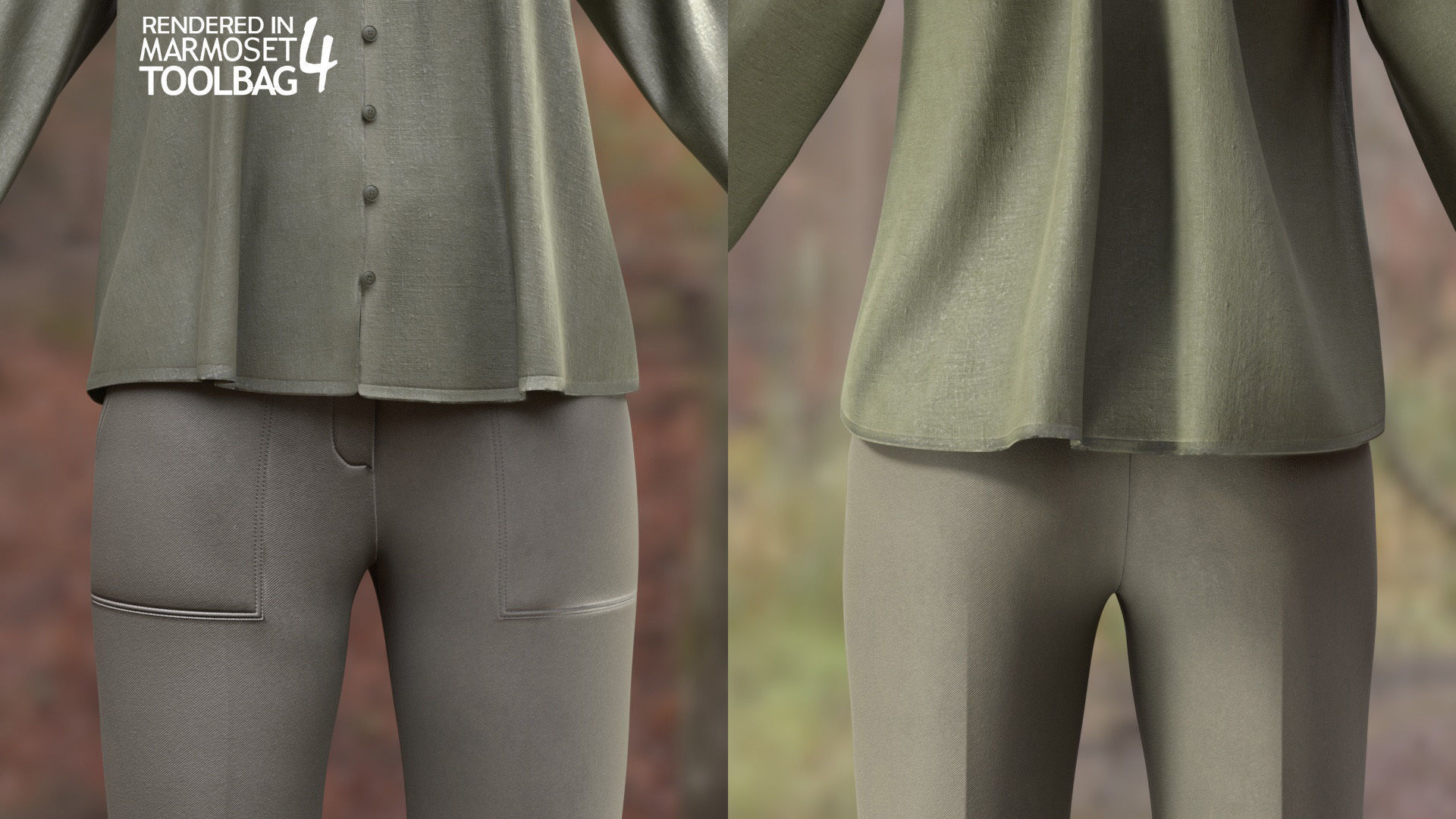 Casual Outfit 13 - Modular - Rigged Low-poly 3D model_12