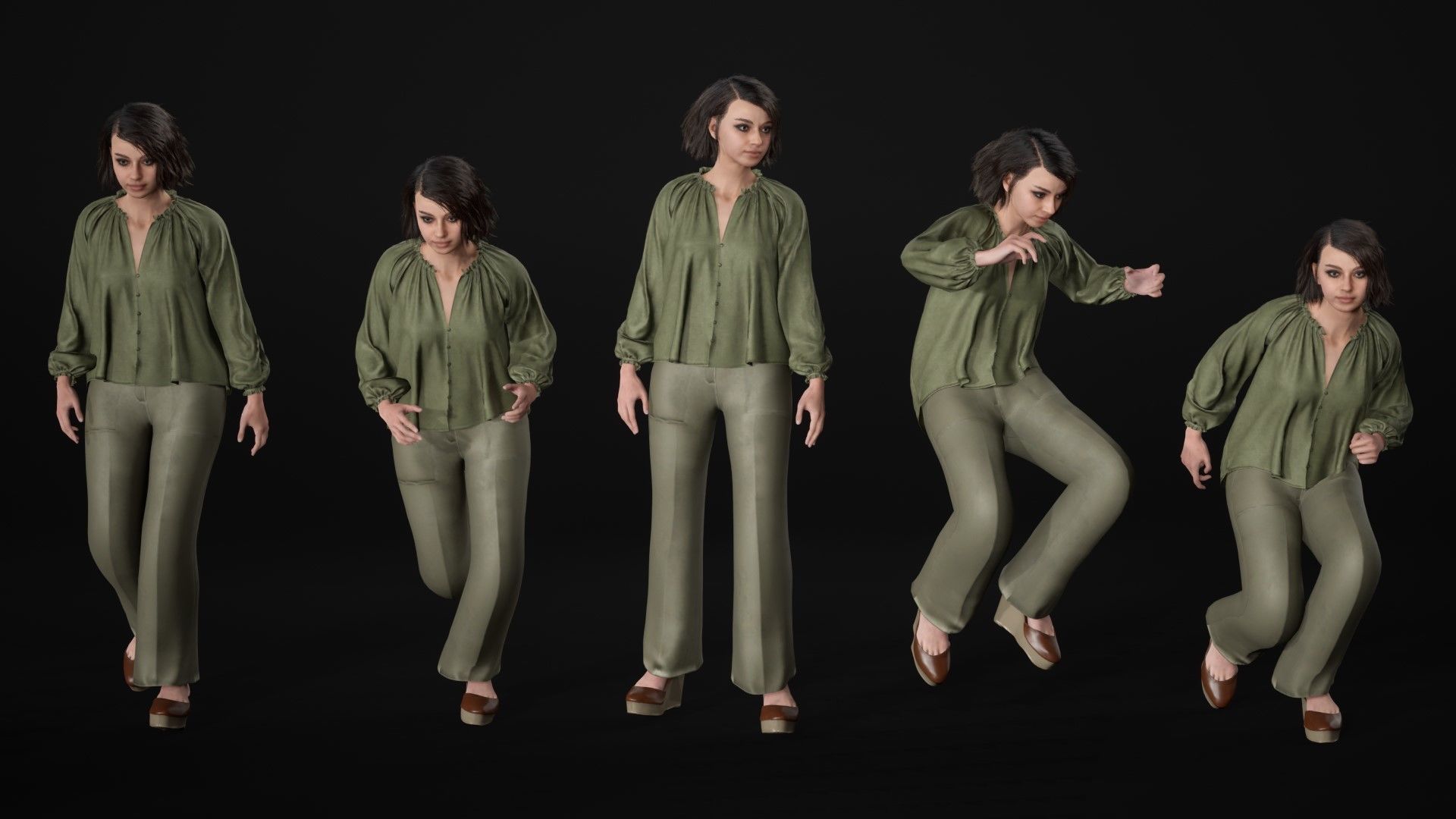 Casual Outfit 13 - Modular - Rigged Low-poly 3D model_24