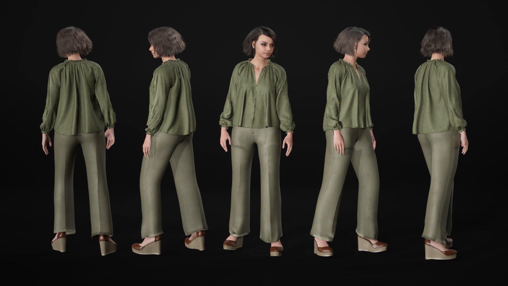 Casual Outfit 13 - Modular - Rigged Low-poly 3D model_22