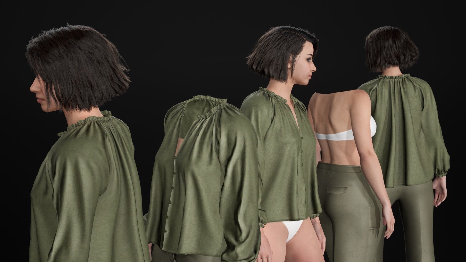 Casual Outfit 13 - Modular - Rigged Low-poly 3D model_20