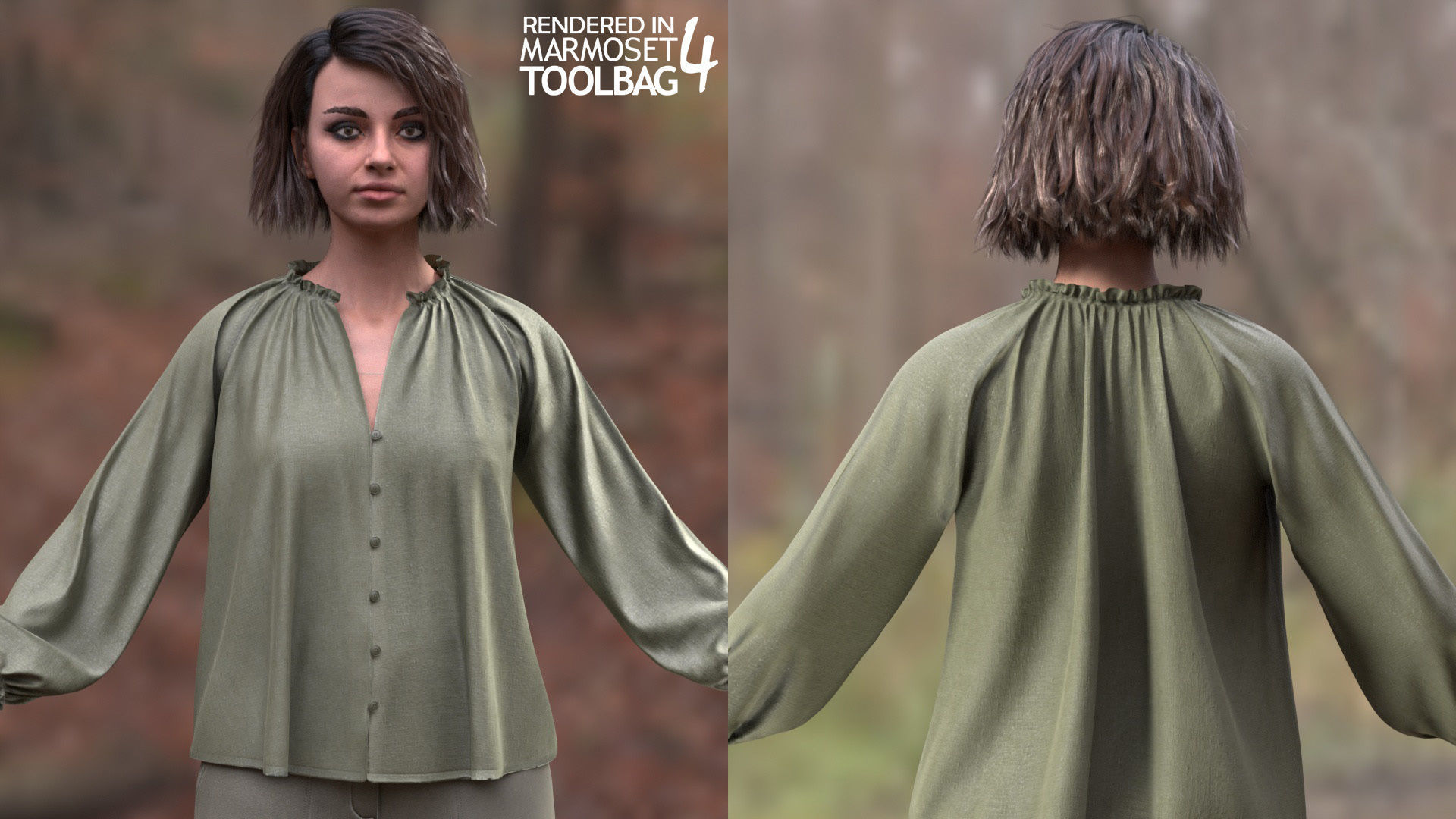 Casual Outfit 13 - Modular - Rigged Low-poly 3D model_9