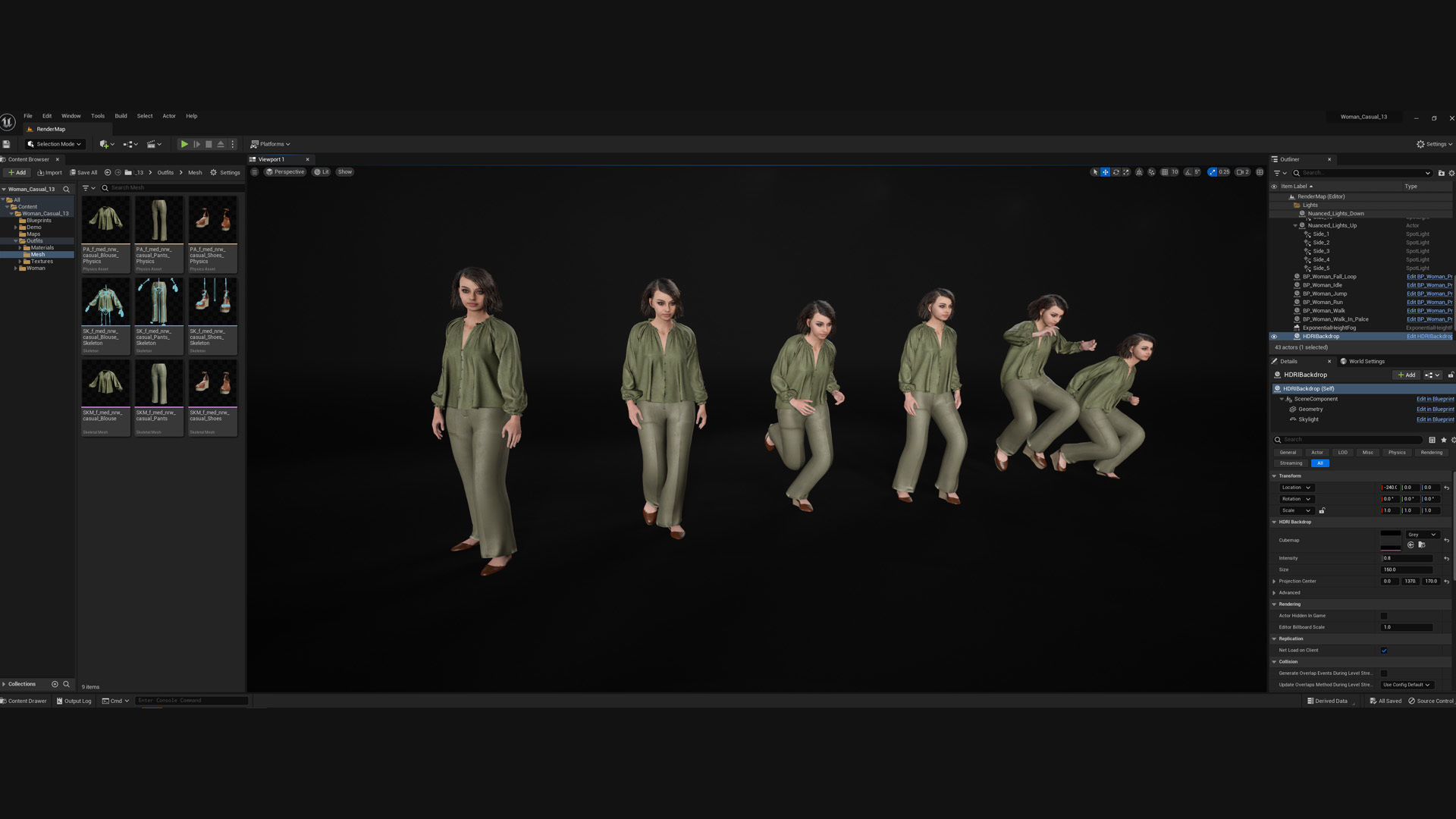 Casual Outfit 13 - Modular - Rigged Low-poly 3D model_5