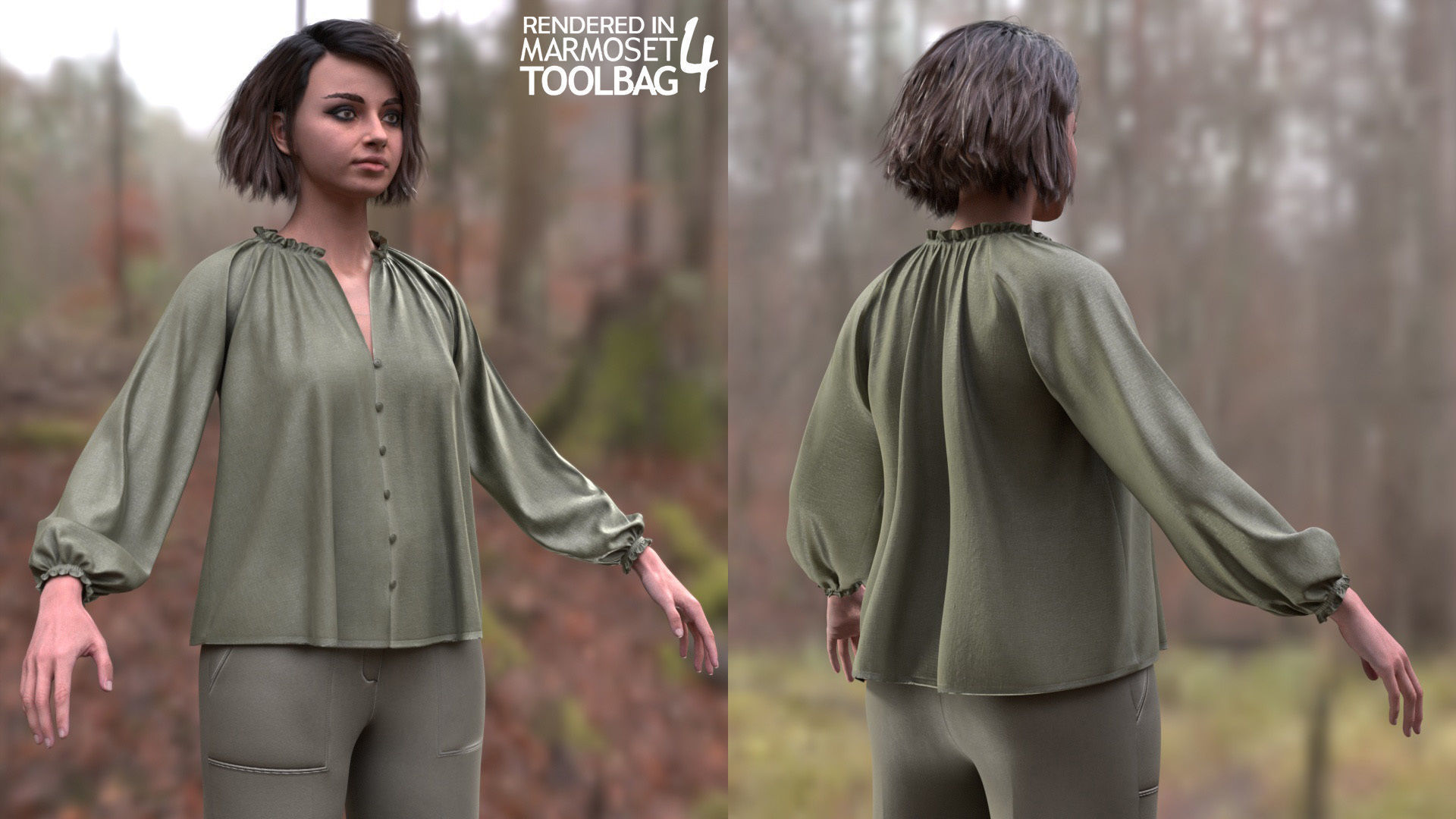 Casual Outfit 13 - Modular - Rigged Low-poly 3D model_8