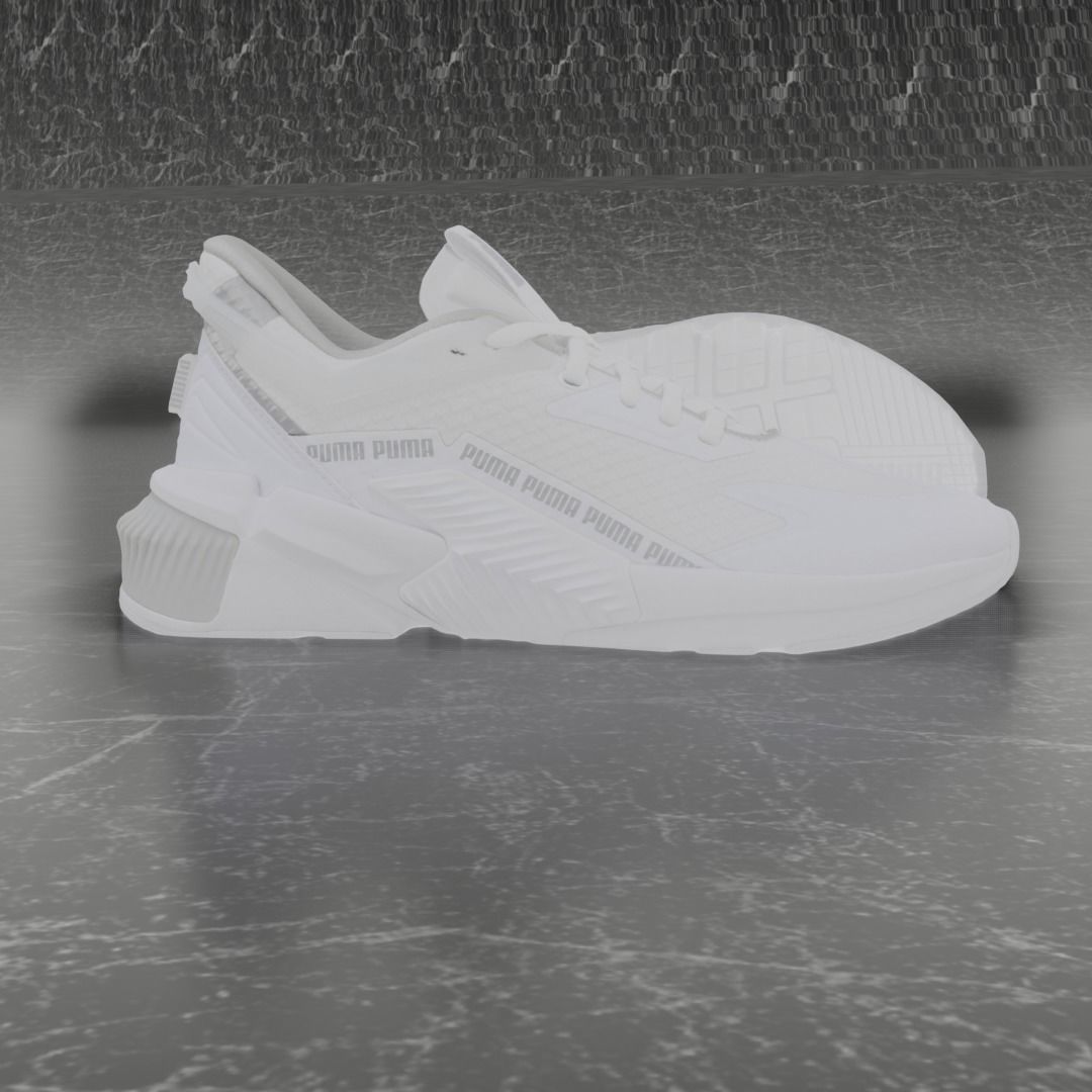 Puma 3D Shoes - White Low-poly 3D model_4