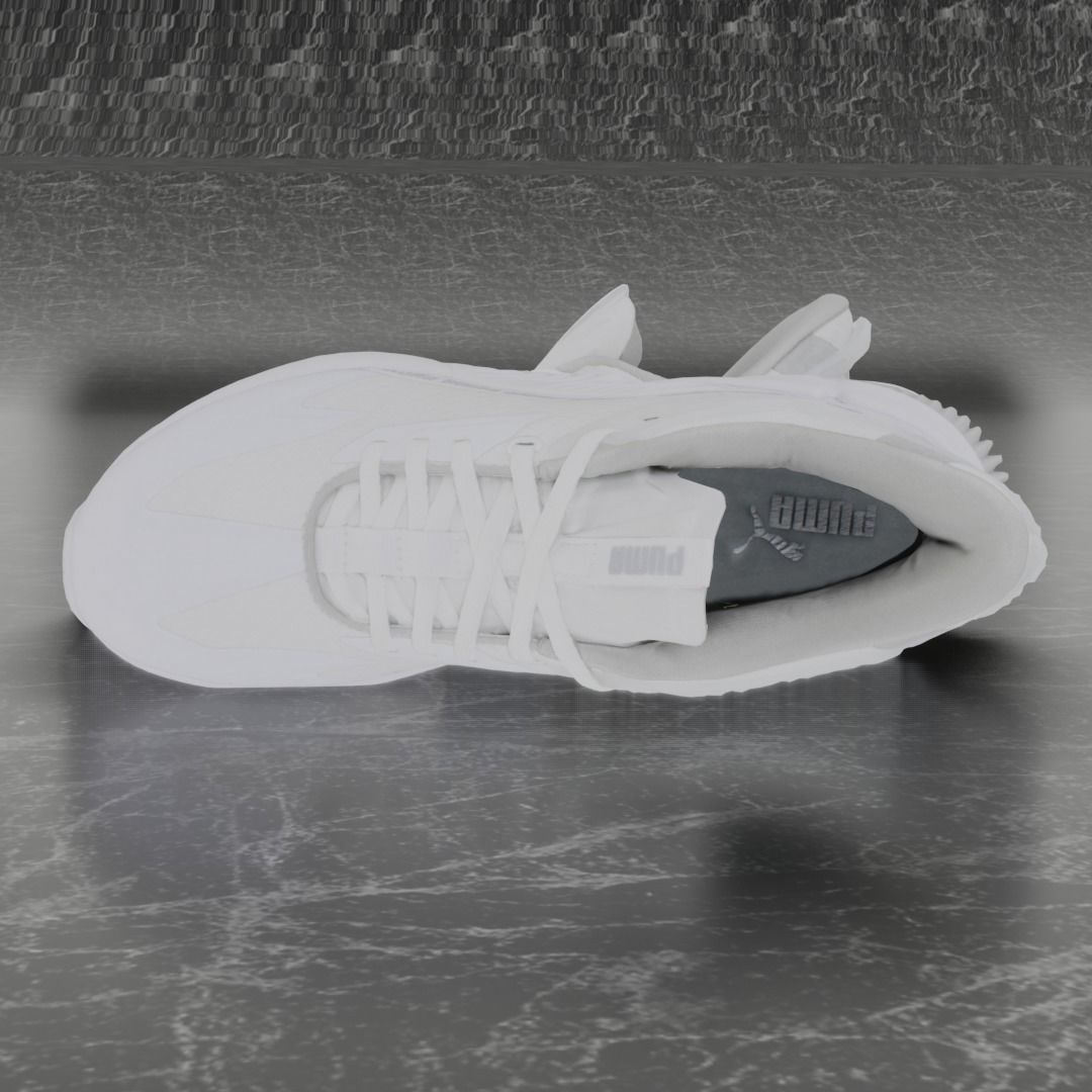 Puma 3D Shoes - White Low-poly 3D model_5