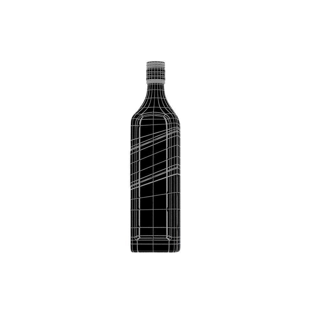 Johnnie Walker Black Label Whisky Low-poly 3D model_13