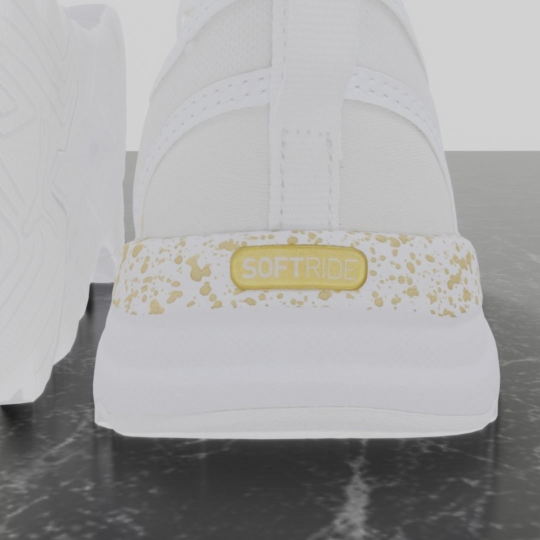 Puma 3D Shoes - White - Soft Ride Low-poly 3D model_9