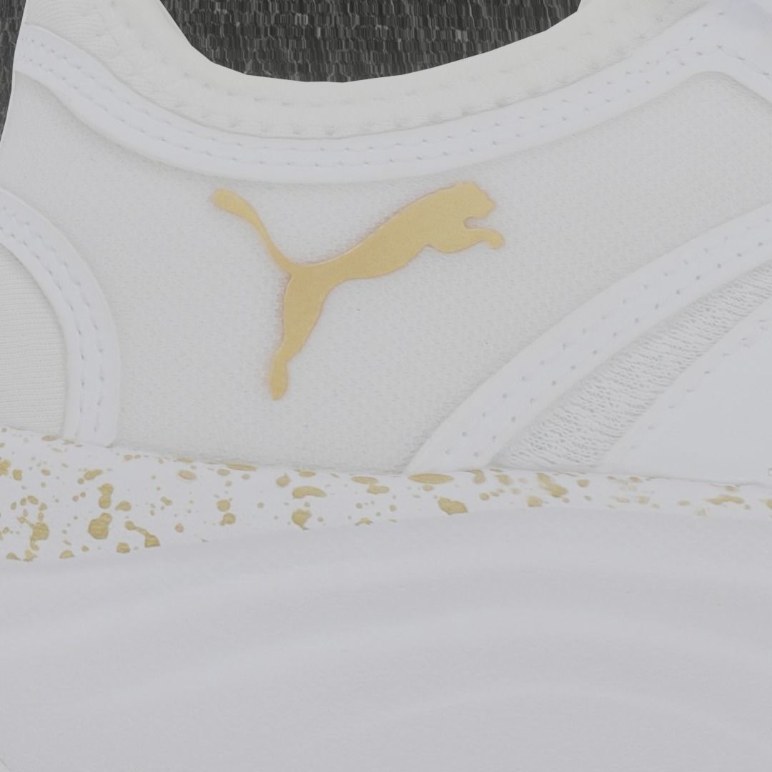 Puma 3D Shoes - White - Soft Ride Low-poly 3D model_8