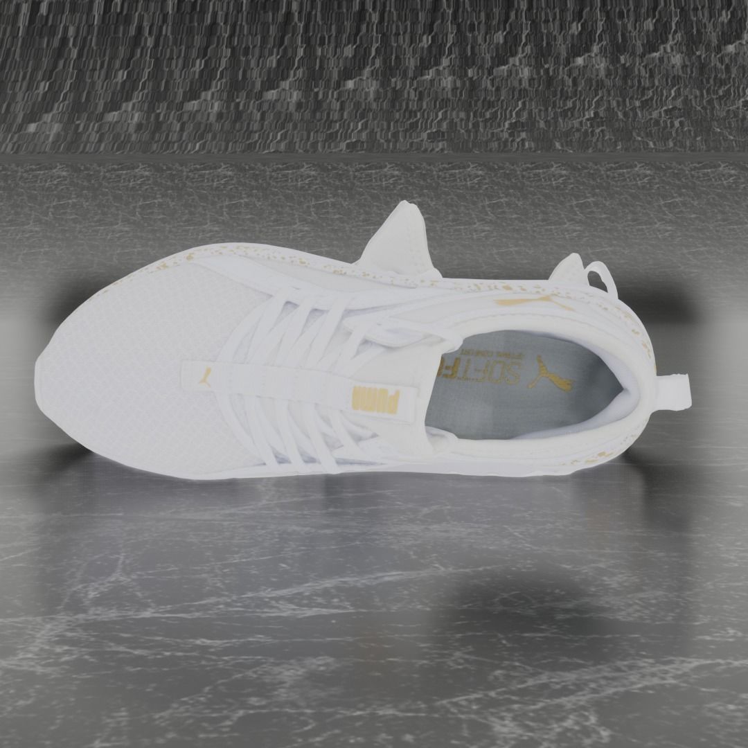 Puma 3D Shoes - White - Soft Ride Low-poly 3D model_5