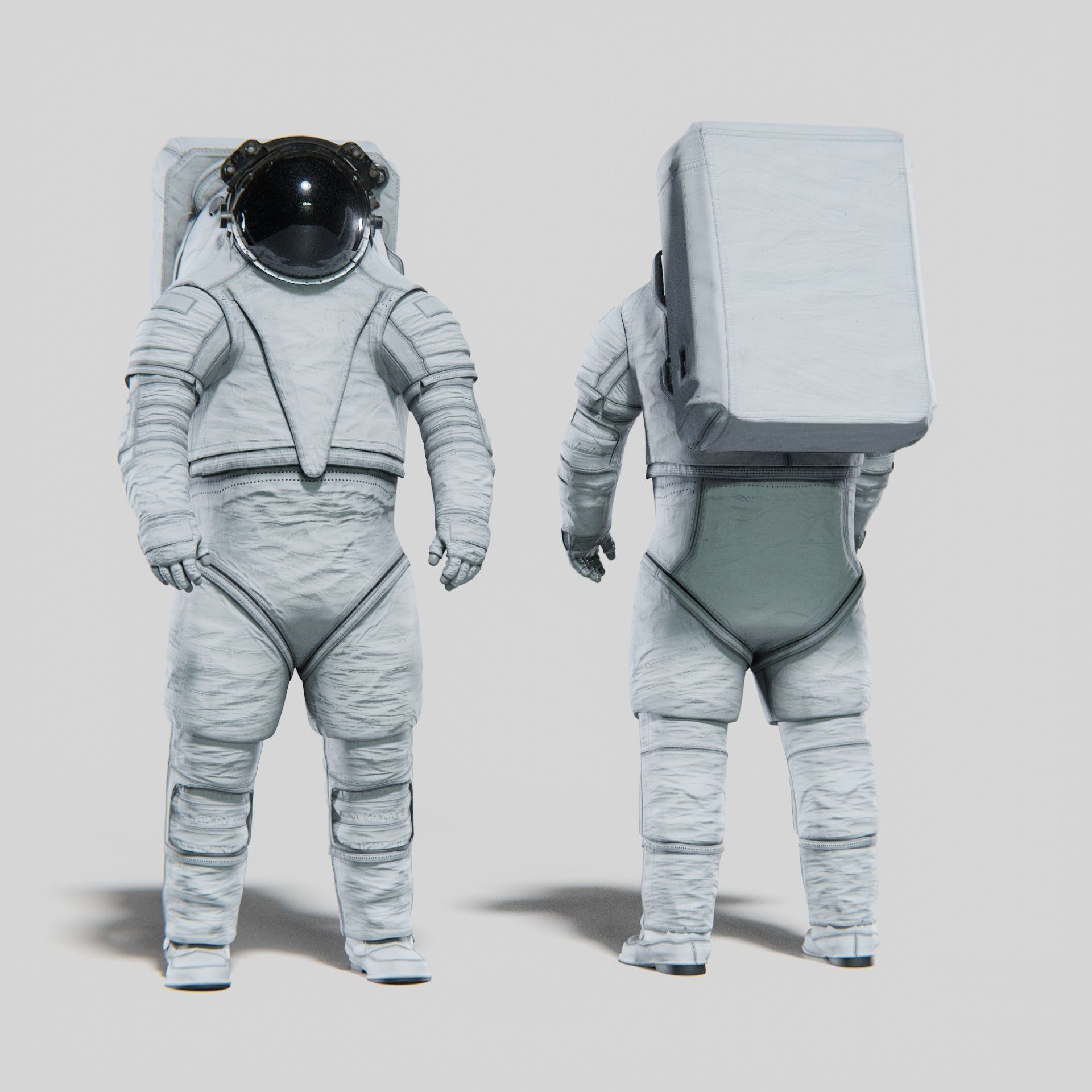 Axiom AxEMU Spacesuit White 3D model_2