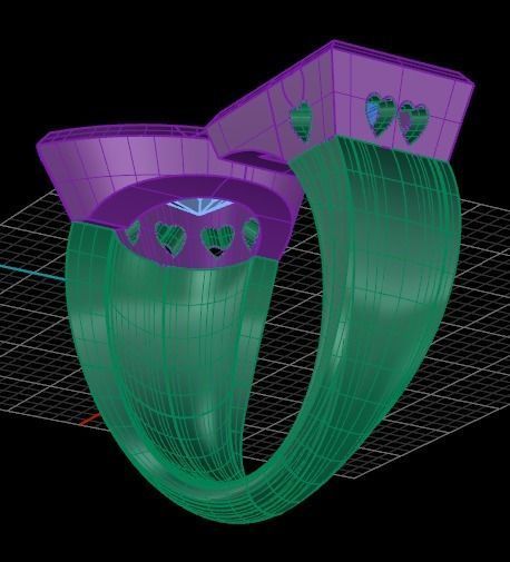 woman-ring-2 3D print model_1
