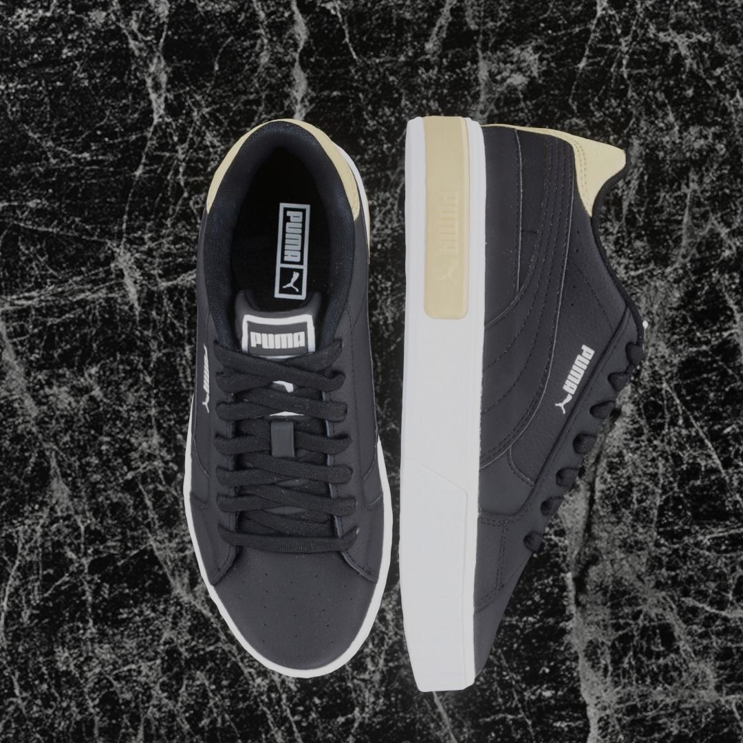 Puma 3D Shoes - White - Black - Gold Low-poly 3D model_2