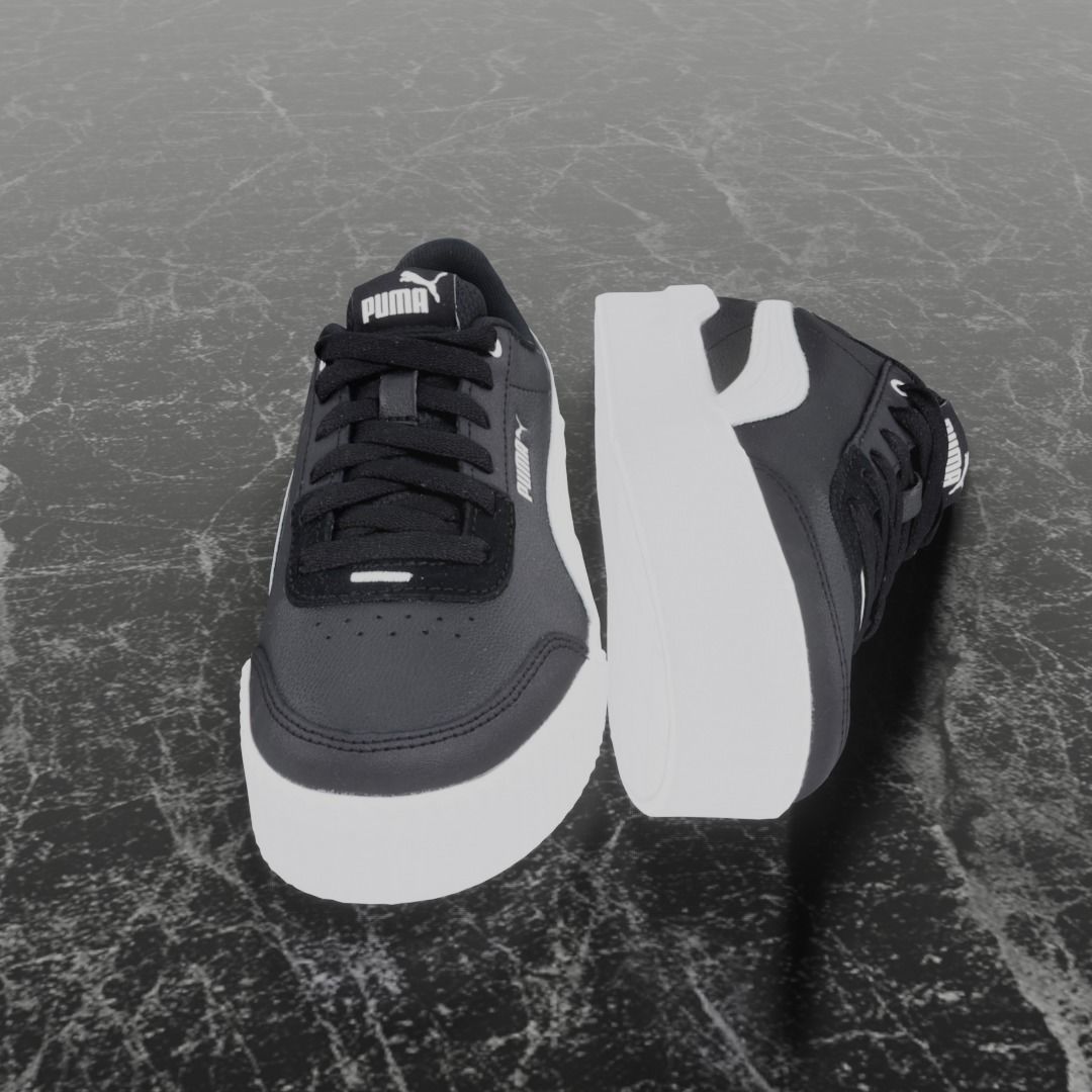 PUMA 3D SHOES - WHITE - BLACK Low-poly 3D model_3