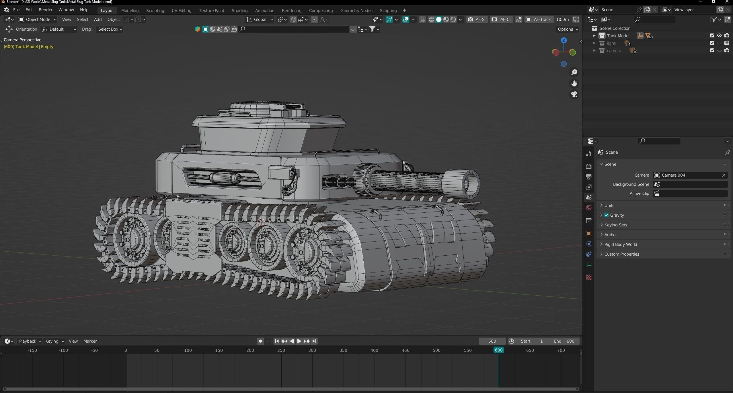 Low Poly Military Tank Game Asset Model with PBR Texture Low-poly 3D model_12