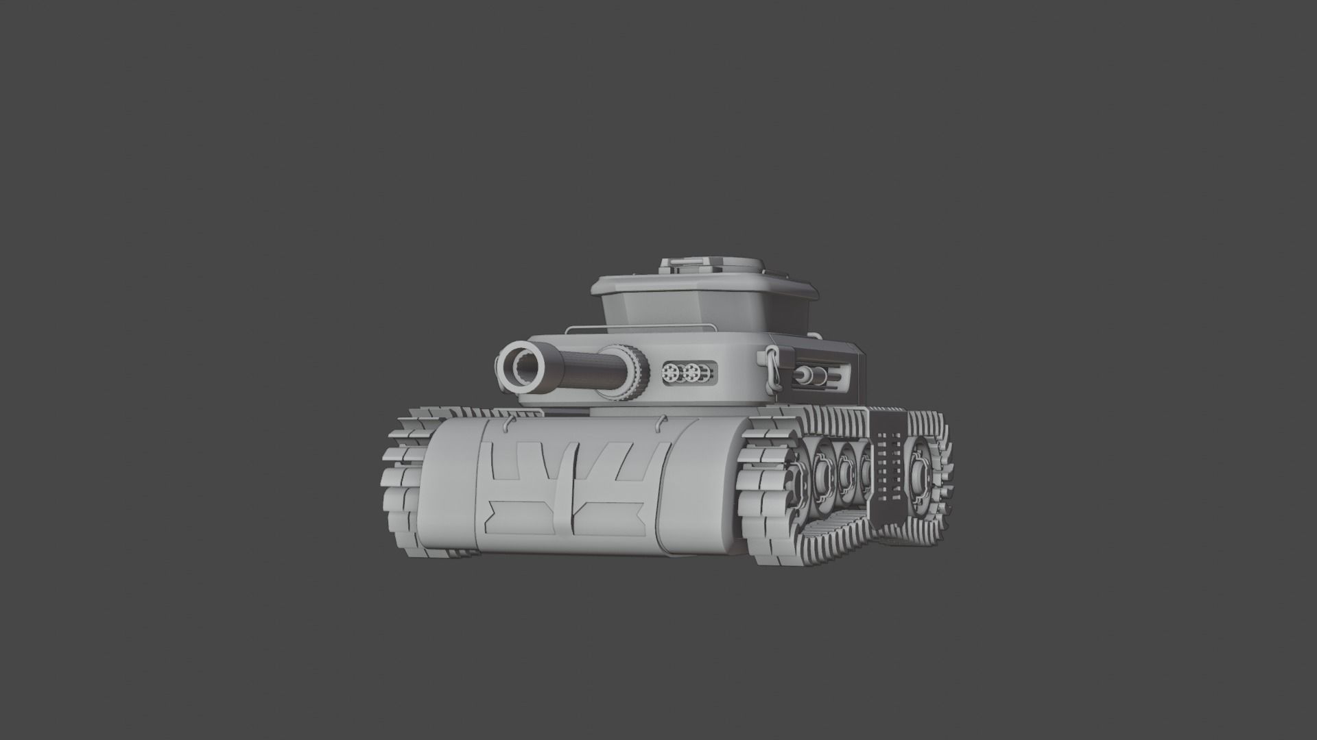 Low Poly Military Tank Game Asset Model with PBR Texture Low-poly 3D model_28