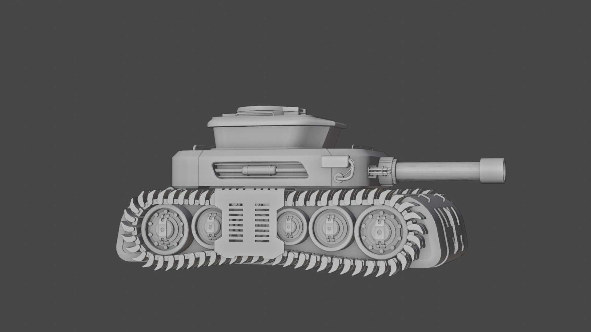 Low Poly Military Tank Game Asset Model with PBR Texture Low-poly 3D model_27