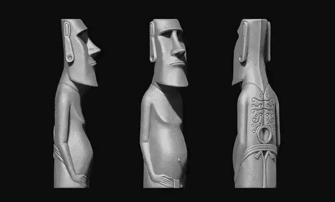 Moai Paro - Ahu Te Pito Kura 3D print model