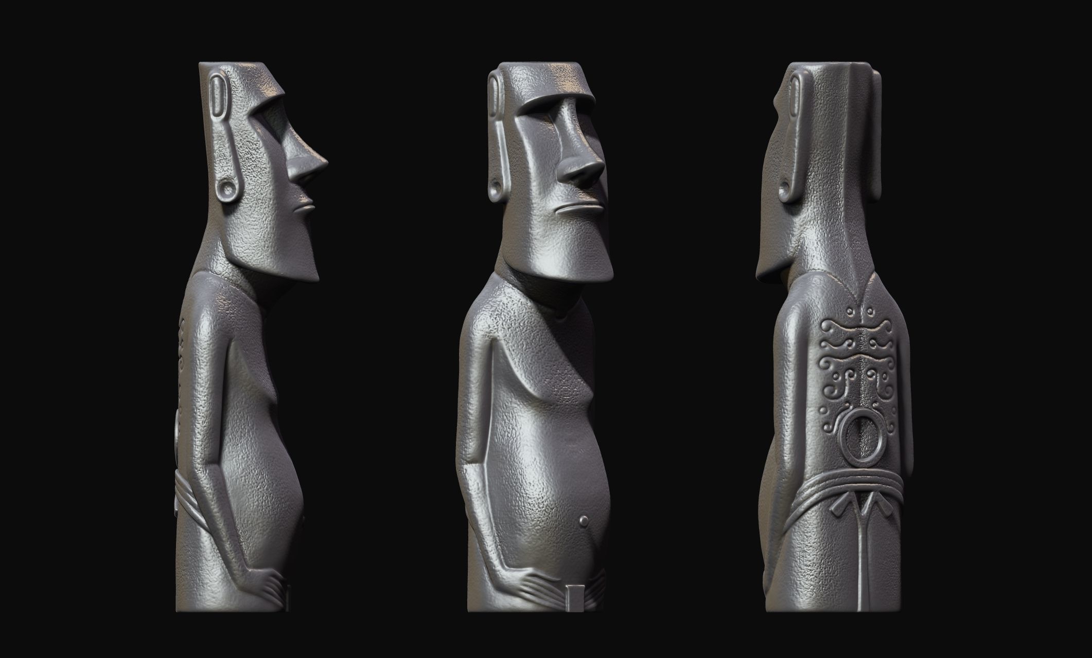 Moai Paro - Ahu Te Pito Kura 3D print model_1