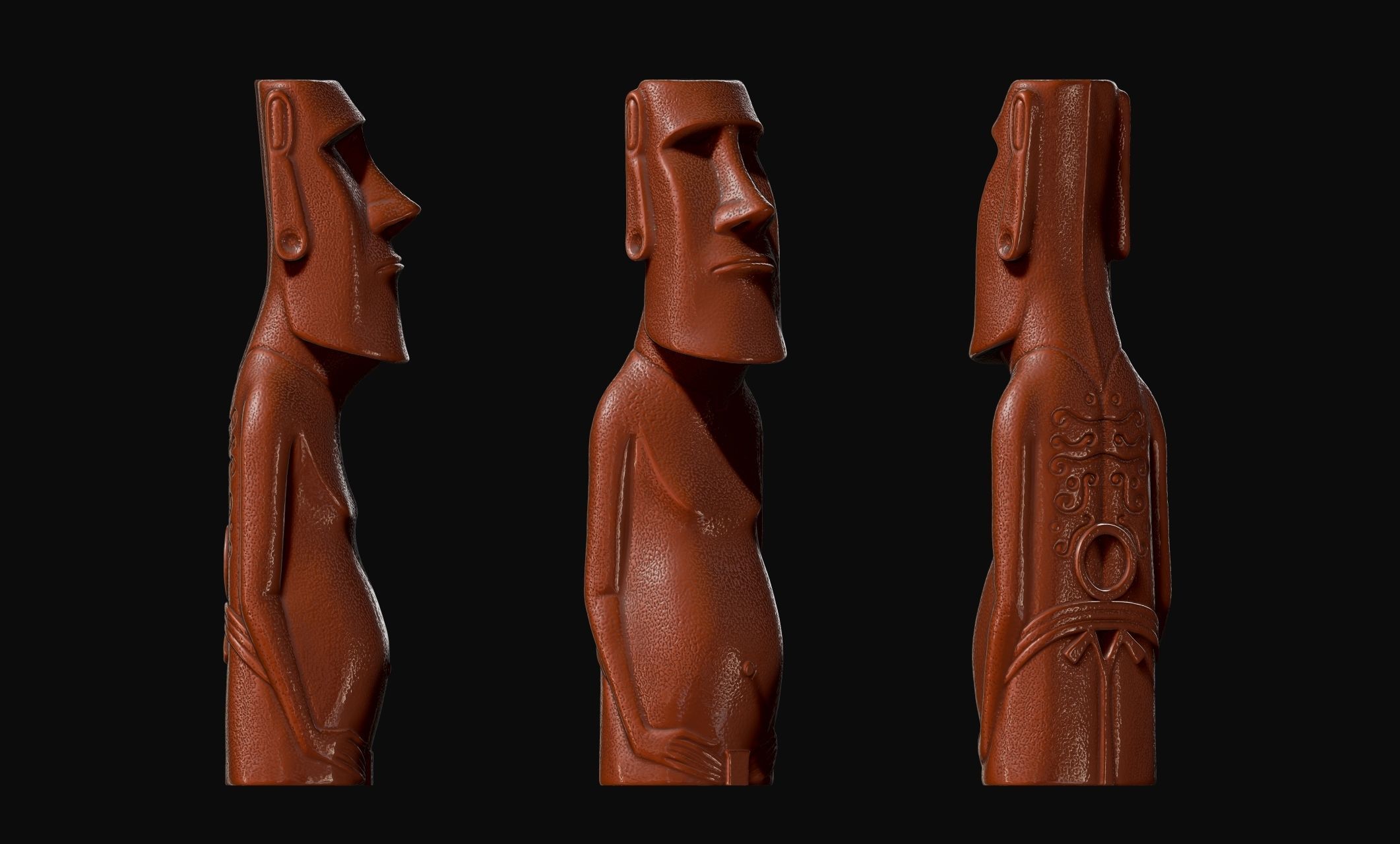 Moai Paro - Ahu Te Pito Kura 3D print model_15