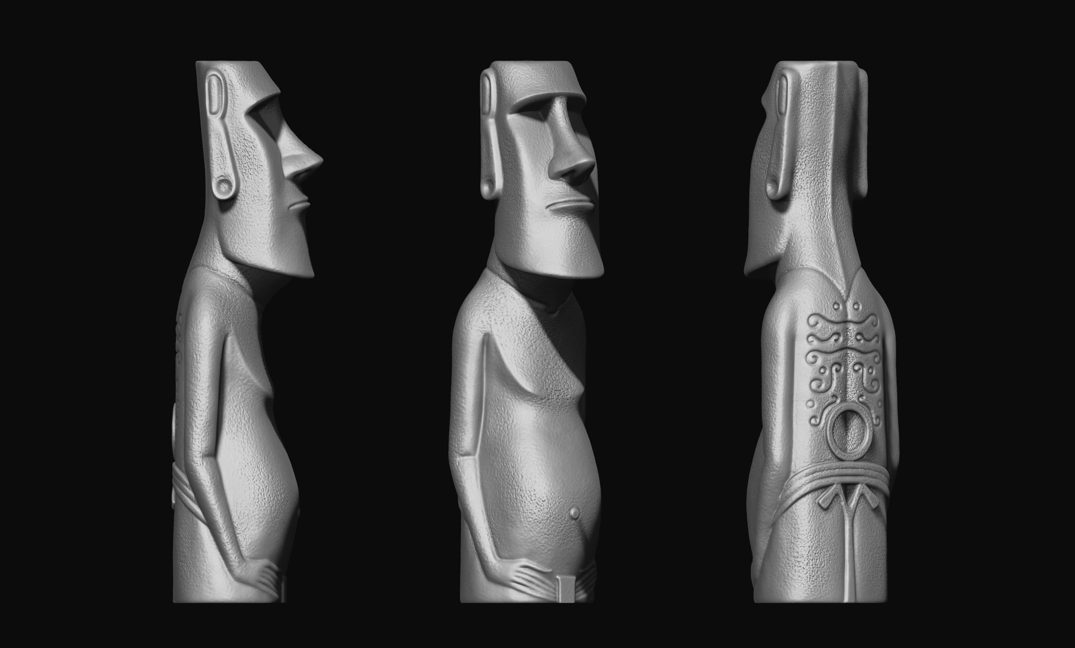 Moai Paro - Ahu Te Pito Kura 3D print model_18