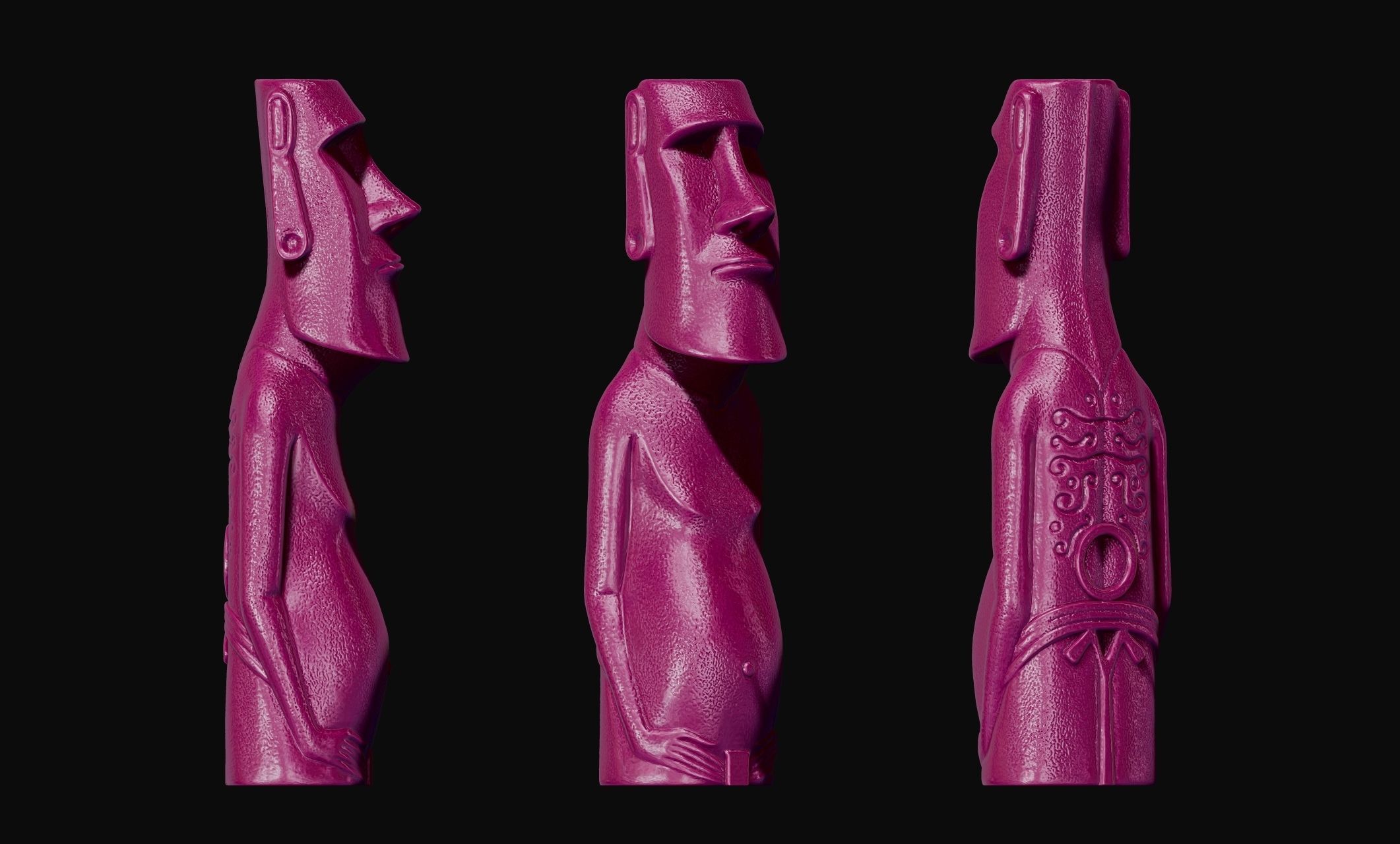 Moai Paro - Ahu Te Pito Kura 3D print model_8