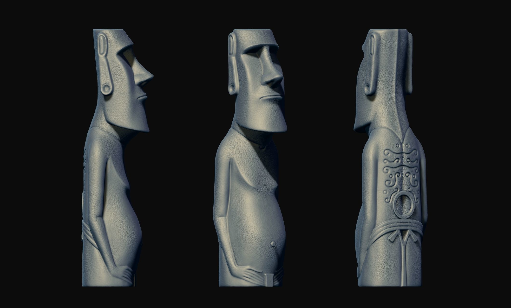 Moai Paro - Ahu Te Pito Kura 3D print model_19