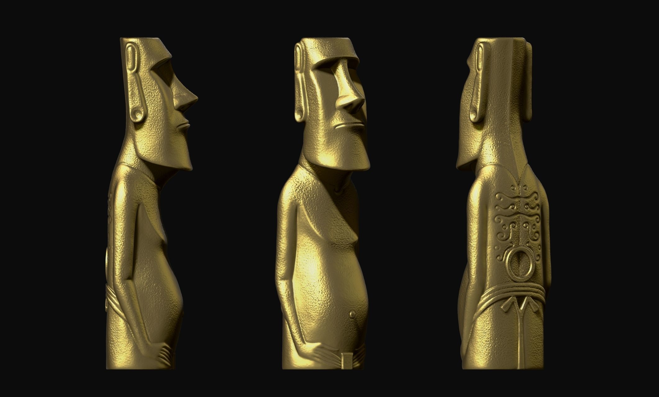 Moai Paro - Ahu Te Pito Kura 3D print model_22
