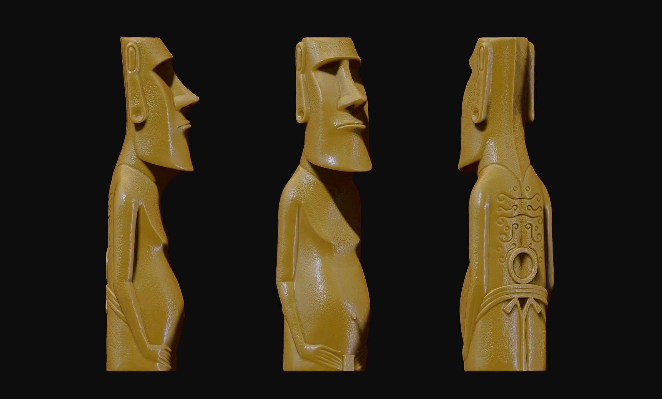 Moai Paro - Ahu Te Pito Kura 3D print model_23