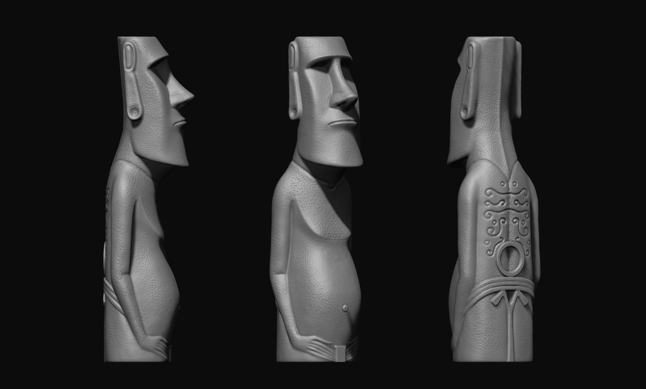 Moai Paro - Ahu Te Pito Kura 3D print model_20