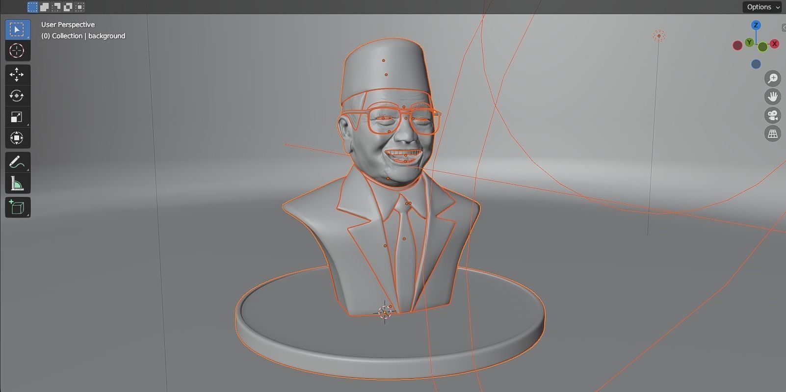 President Gus Dur 3D model_12