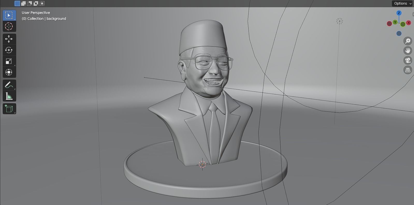 President Gus Dur 3D model_11