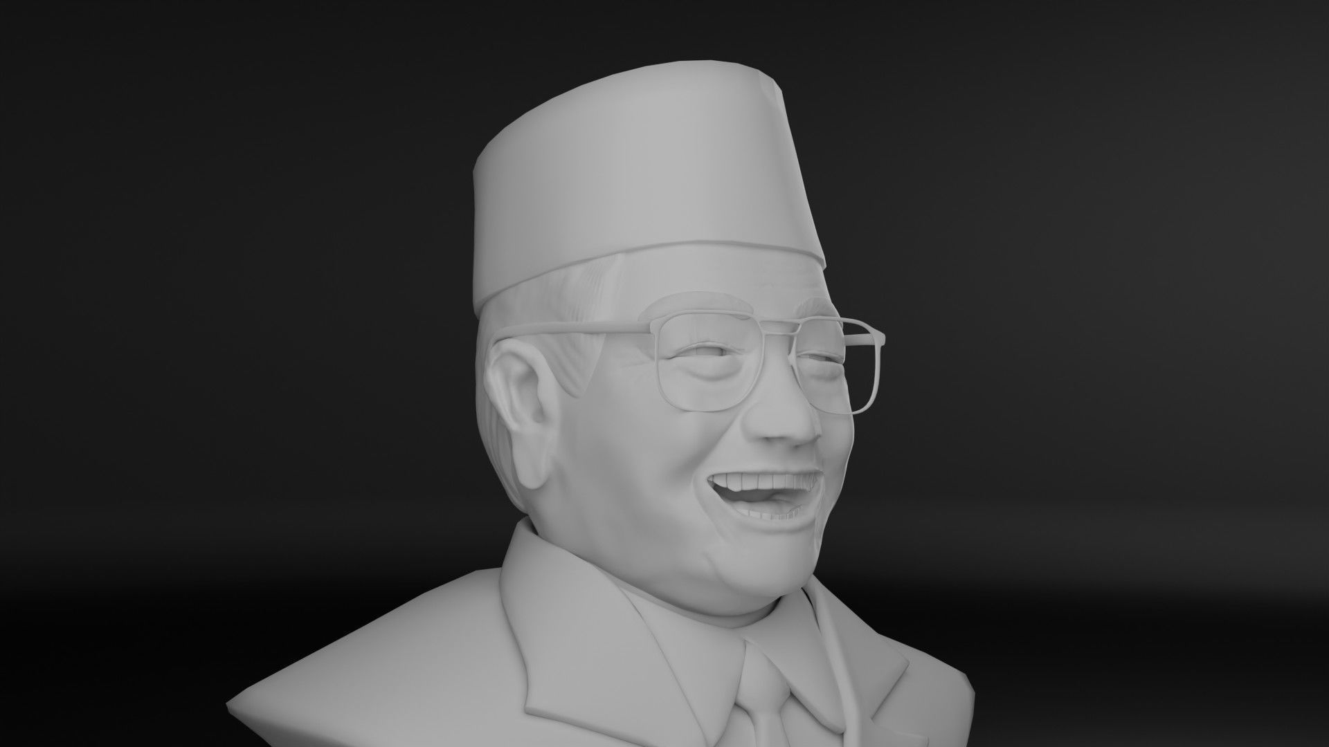 President Gus Dur 3D model_2
