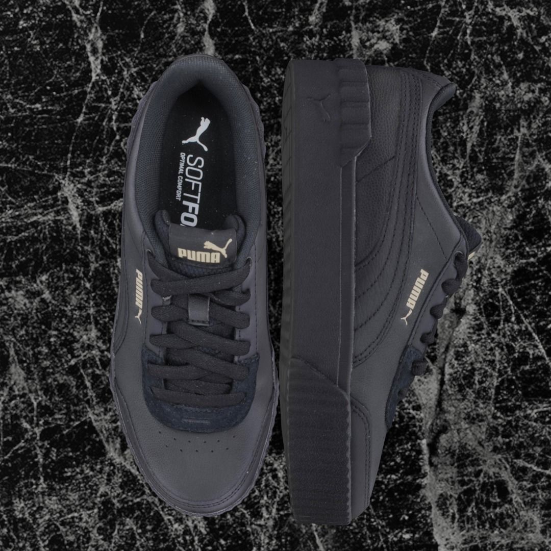 Puma 3D Shoes - Gold - Black - Soft Foam Low-poly 3D model_2