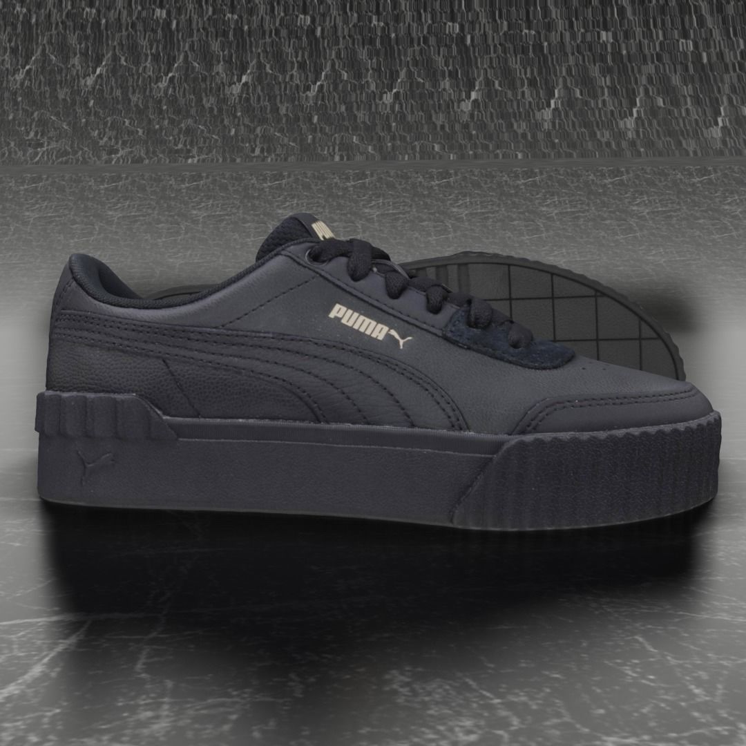 Puma 3D Shoes - Gold - Black - Soft Foam Low-poly 3D model_3