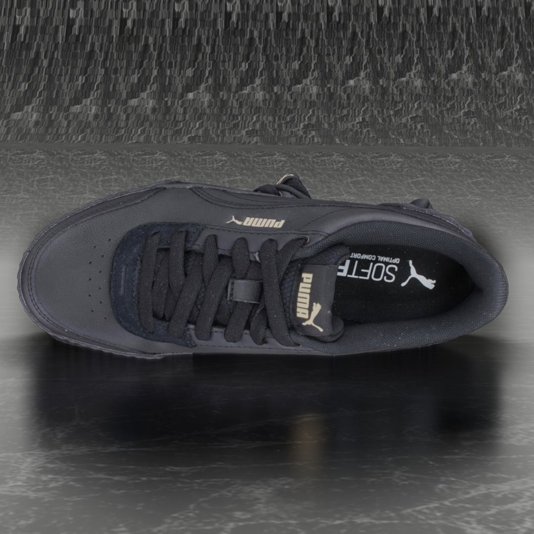 Puma 3D Shoes - Gold - Black - Soft Foam Low-poly 3D model_4